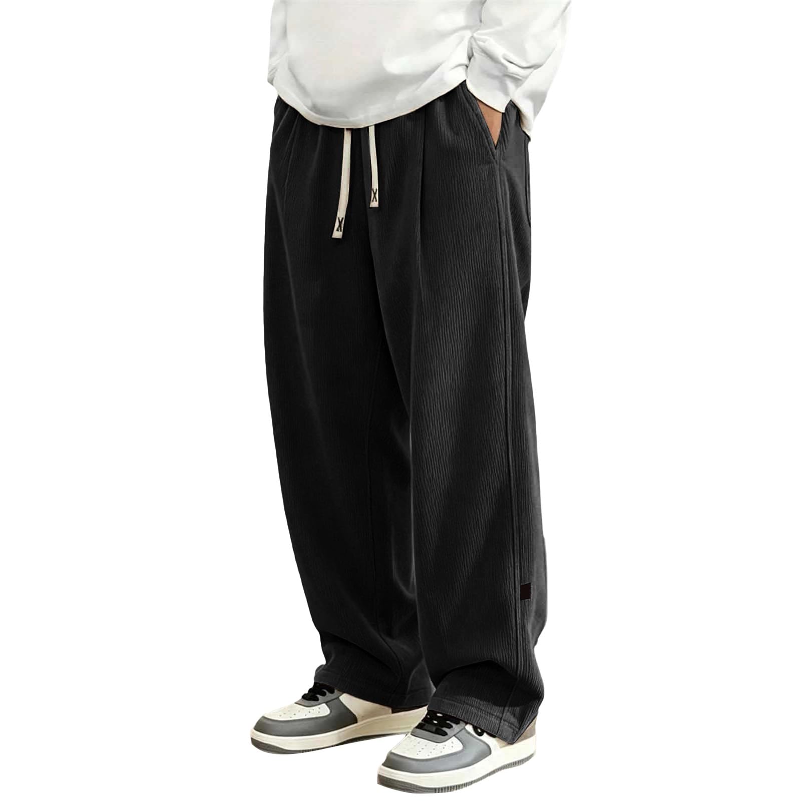 Cordhose Herren Jogginghose Baggy Mit Gummizug Sweathose Straight Sporthose
