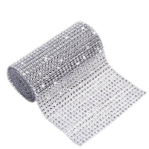 Ruban pour décoration de gâteau à 24 rangées de strass en acrylique - 182 cm