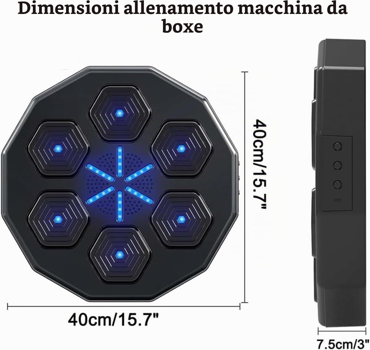Smart Music Boxing Machine - Boxer musicale da parete con Bluetooth e ricarica USB | Attrezzatura da boxe definitiva per allenamento di boxe