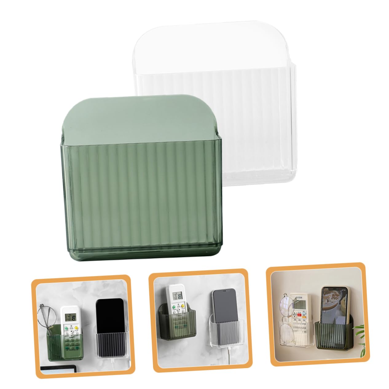 Alipis 8stücke Organizer Box Für Fernbedienungen Und Handy-ladegeräte Transparente Aufbewahrungsbox Ohne Bohren Für Schlafzimmer Büro Und Wohnzimmer
