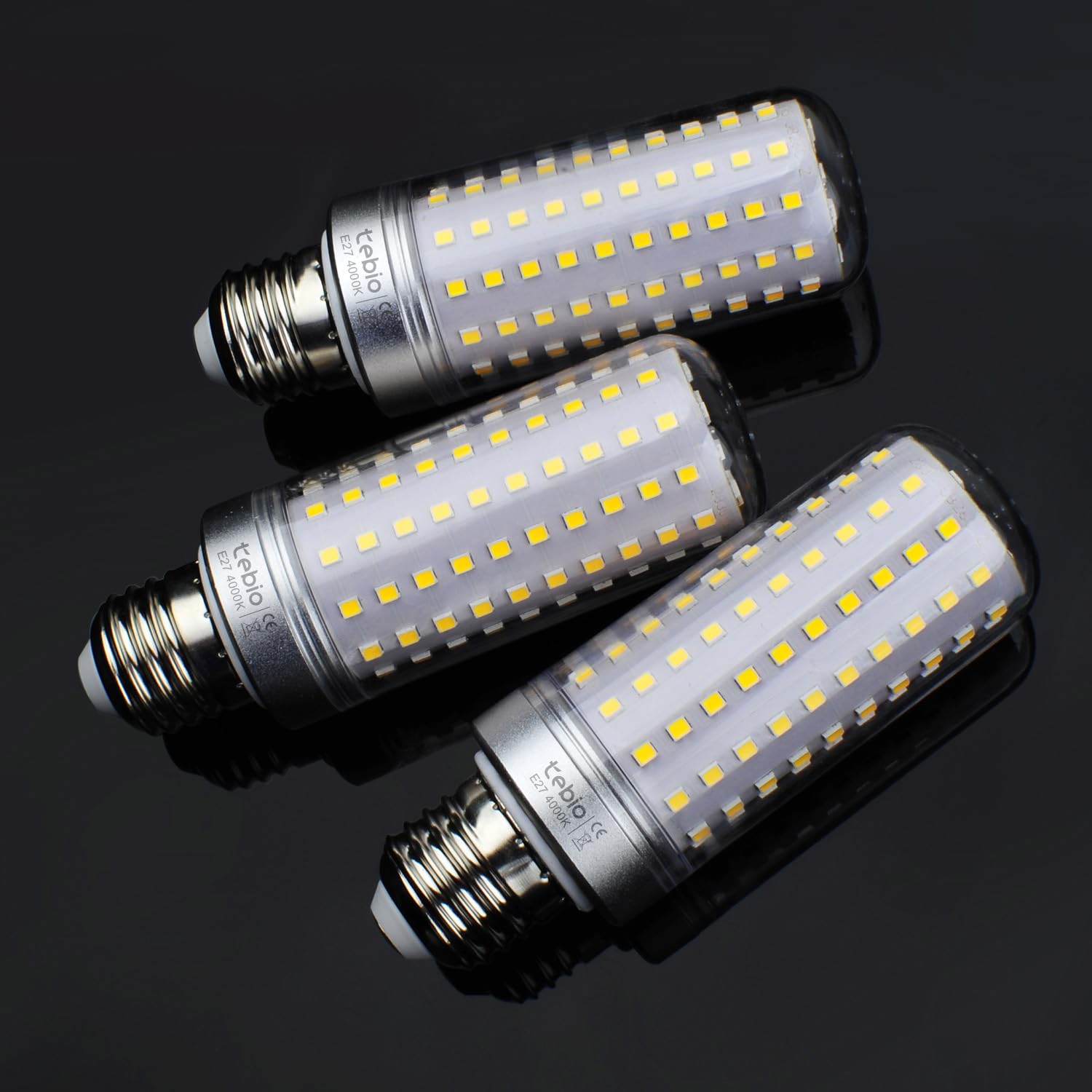 Lampadine LED Mais Tebio E27 25W - Equivalente 200W, 2500LM, 3000K Calda, Confezione Da 3 - Foto 3