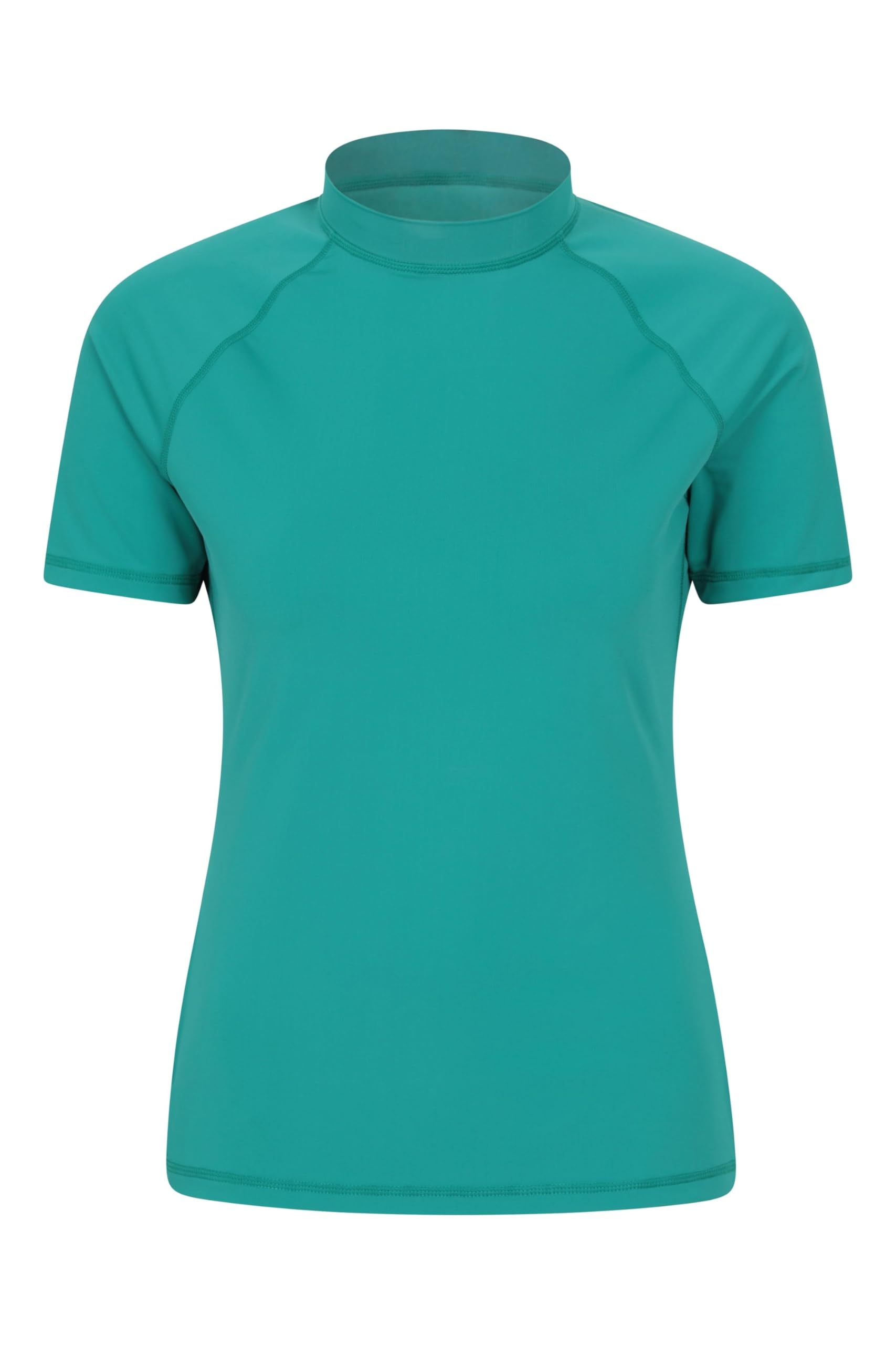 Mountain Warehouse Women's Dark Teal Short Sleeves Uv Rash Vest - Upf50+, Rash Guard, Quick Dry, Flat Seams Top - Spring Summer Swimming, Beach, Under A Wetsuit Size 12