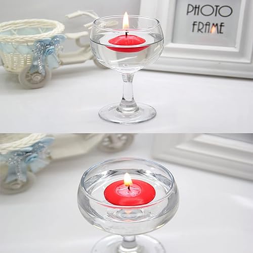 Miniatura 2 de 30 piezas de cera de té, velas flotantes sin perfume, velas de agua flotantes sin humo para boda, fiesta, piscina, spa, día de San Valentín, bañera,