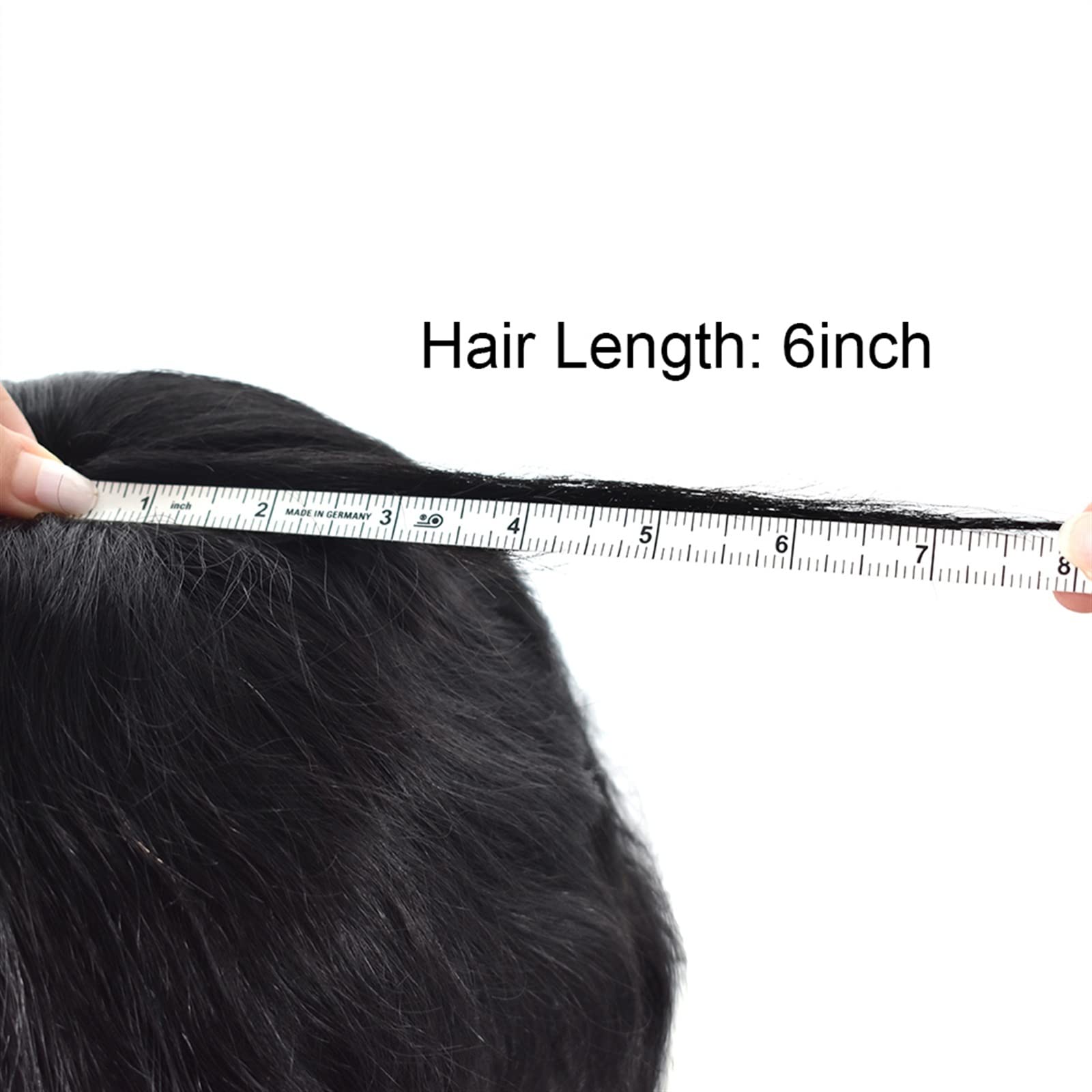 Peruki męskie Tupecik męski 0,1-0,12 mm Full Poly Skin PU wtryskowy system wymiany ludzkich włosów tupecik Peruka dla mężczyzn Jet Black Mens tupecik do włosów Peruka syntetyczna naturalna i puszysta(