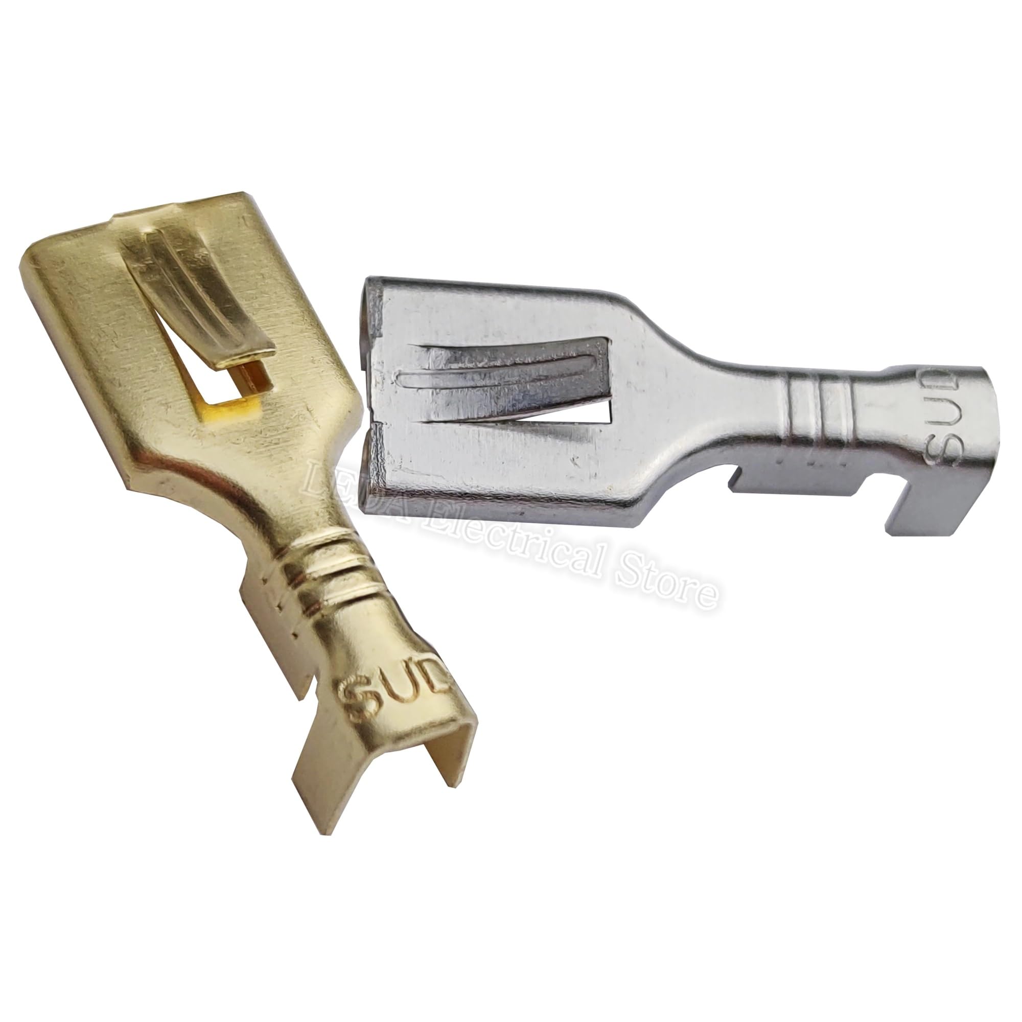 50 Pcs DJ623-E6.3B Type 250 Cold Pressed Brass Gold/Silver
