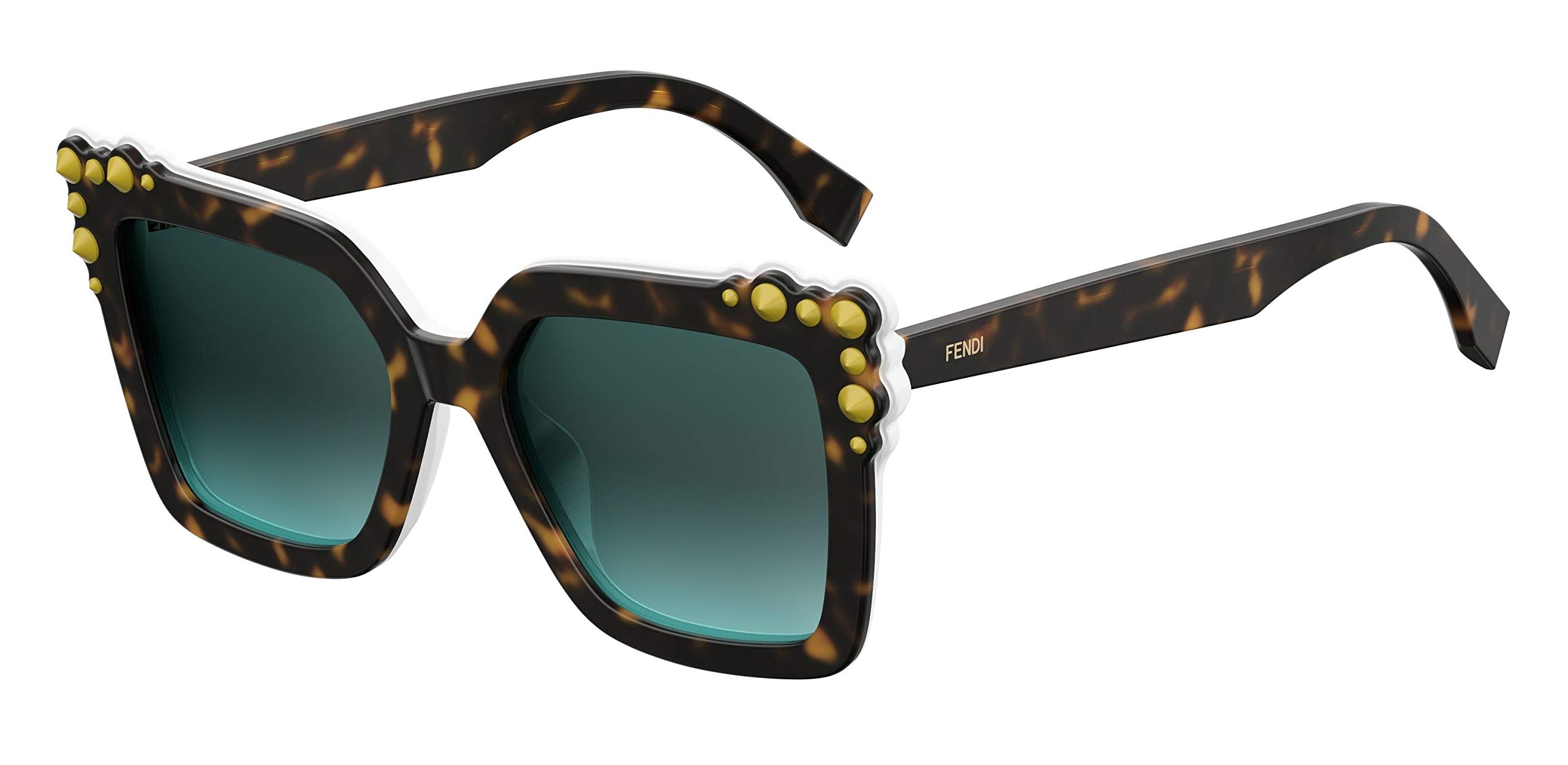 Fendi Women's Ff 0260/S Eq Sunglasses, Havana White, 52