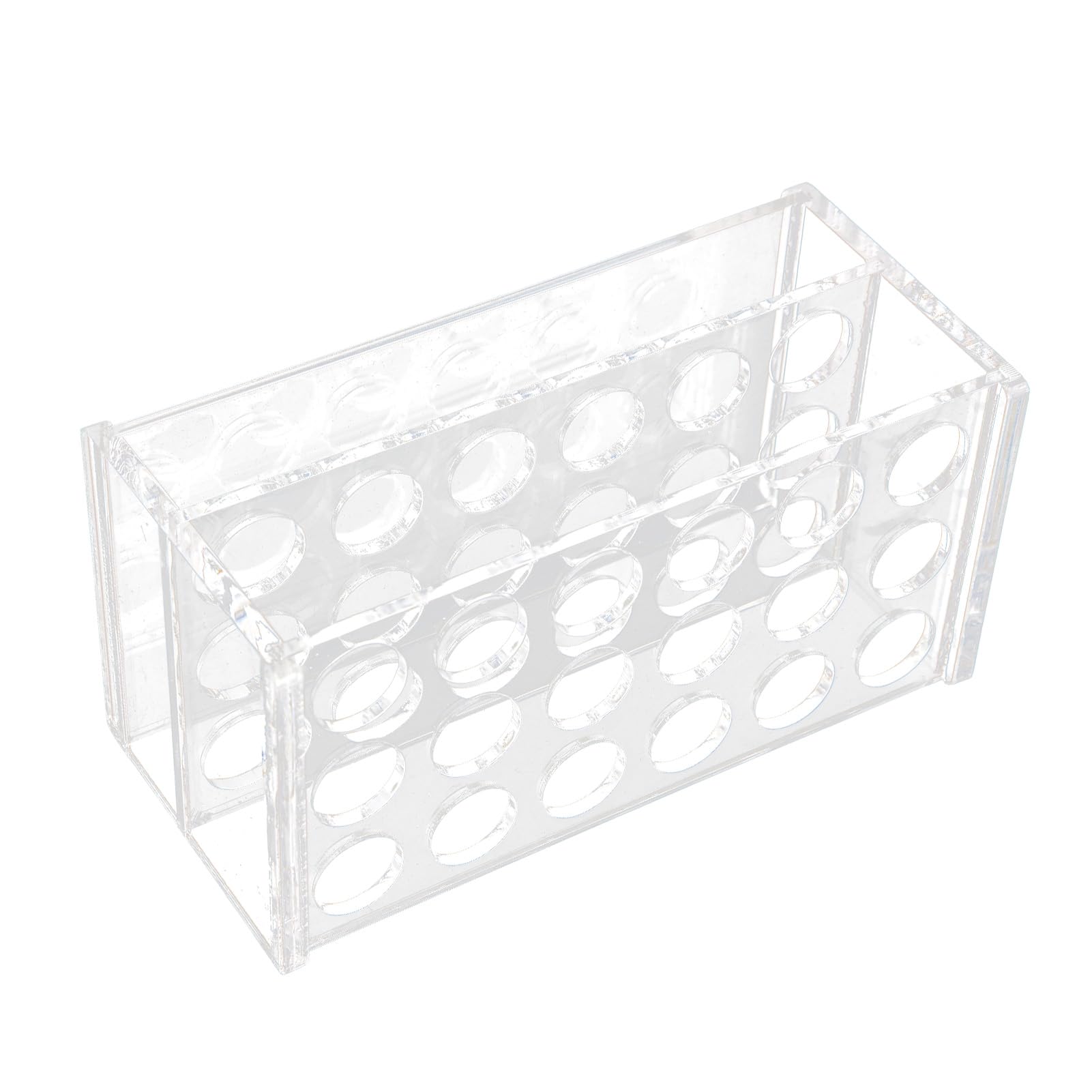 Clear Acrylic Test Tube Rack, 18 Holes Test Tube Holder for 17mm Diameter Test Tubes, Transparent Centrifuge Tube Rack for 10ml 15ml Tube, for Laboratory or Home Use