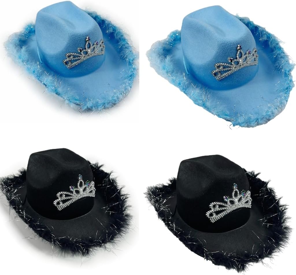 Women Bridal Shower Cowgirl Hat Carnivals Party Cap Stage Props Hat Headdress