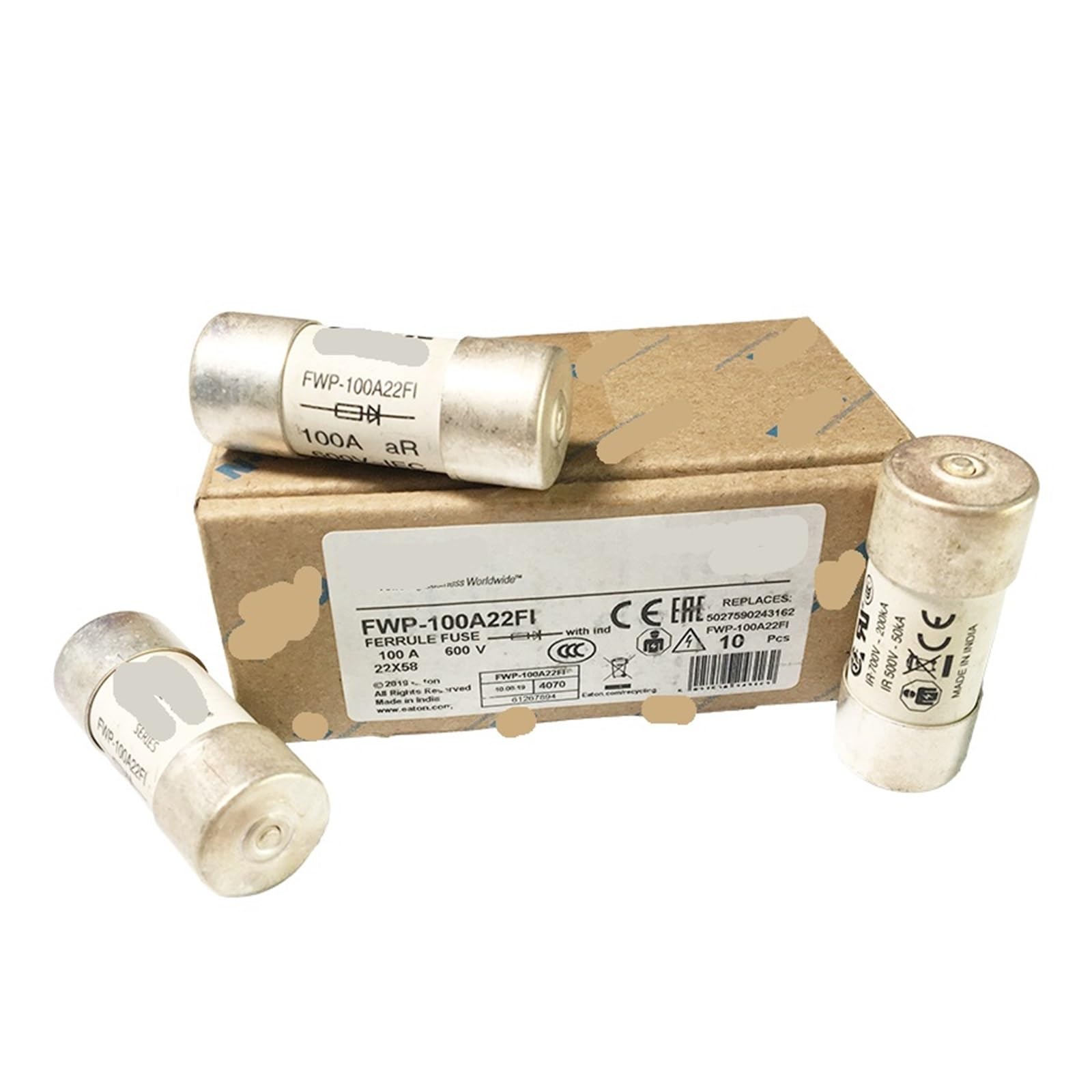 Fusible FWP-100A22F 100A 700V cartouche cylindrique 22x58 avec percuteur
