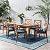Christopher Knight Home Harvey Outdoor 7 Piece Acacia Wood Dining Set, Teak Finish/Blue