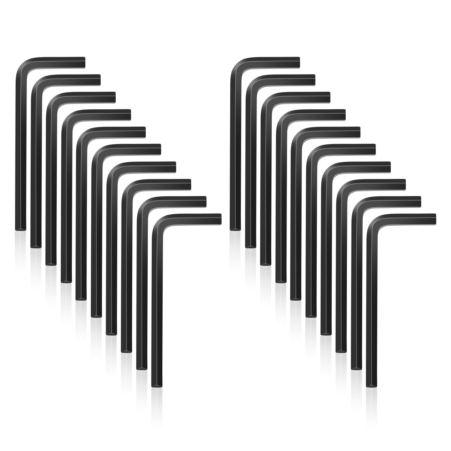 YIEMI 20pcs Hex Key Wrench 4mm L Shaped Hexagon Head SAE Wrenches CR-V Steel Repairing Tools For Automobile Mold Home Appliance(20pcs)