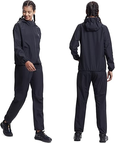 Miniatura 3 de HOTSUIT Sauna Suit Women Machine Washable Sweat Sauna Jacket Pants Anti Rip Sweat Suits for Gym Workout