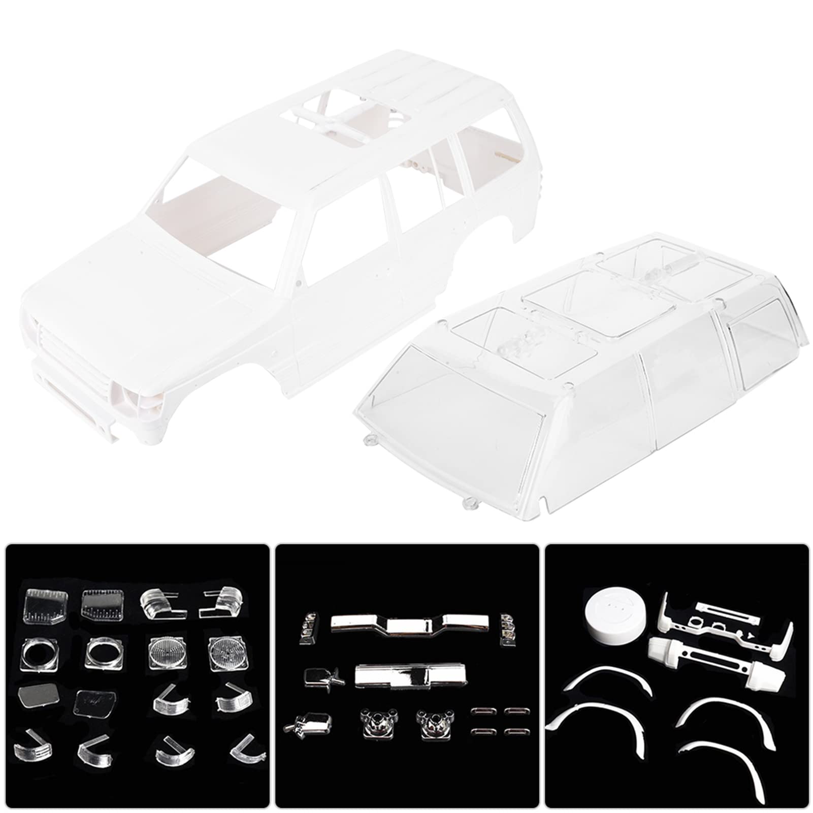 Zestaw karoserii RC o rozstawie osi 313 mm/12,3 cala, pasuje do samochodu Axial SCX10 II 90046 1/10 RC