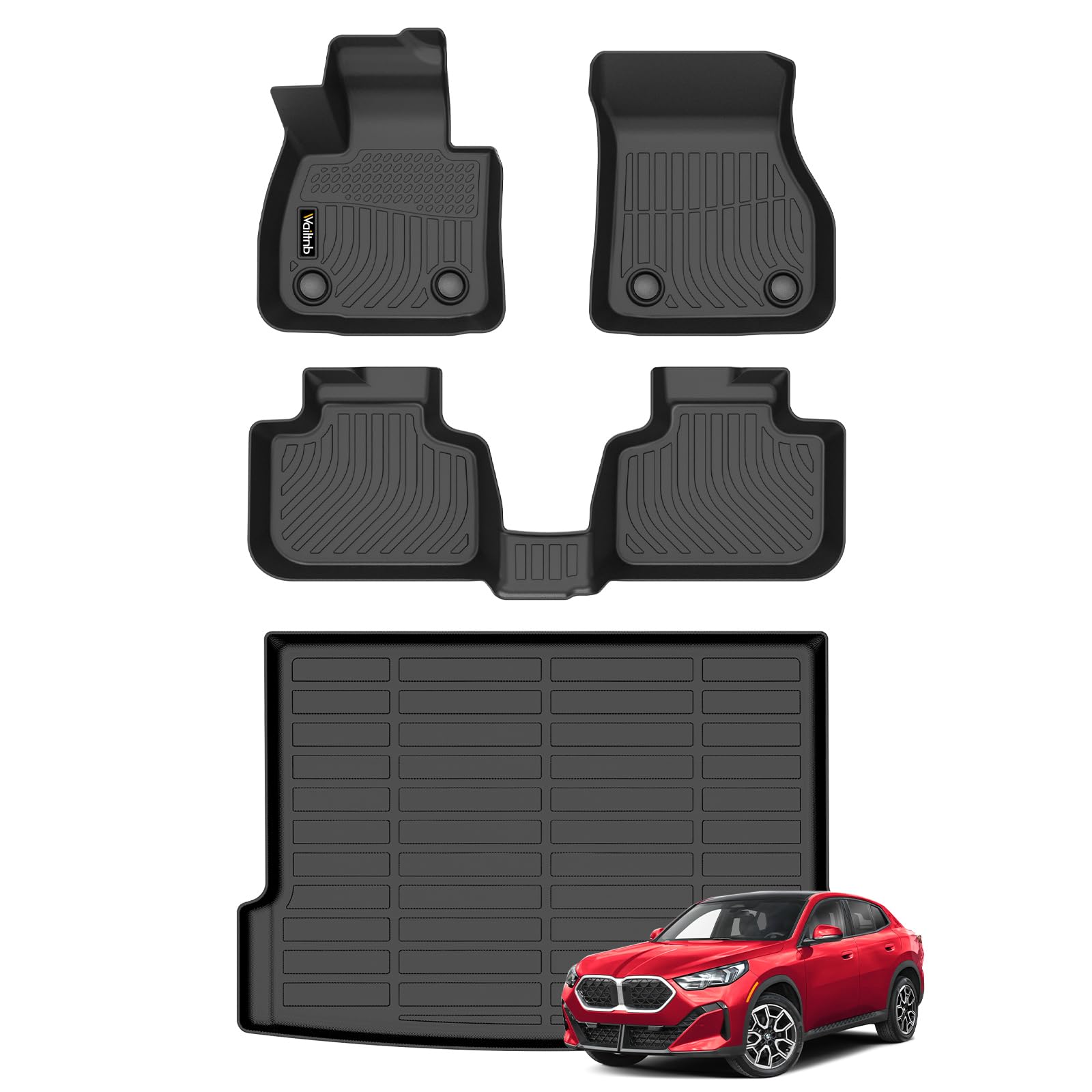 Floor Mats &amp; Cargo Liner for BMW X2 2018-2023 All Weather Liners Custom Fit BMW X2 2018-2023 Durable Accessories