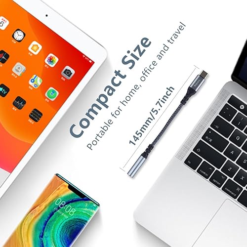 Miniatura 7 de Adaptador USB tipo C a conector de auriculares de 0.138 in, audio USB c compatible con iPhone 1515 Pro15 Plus15 Pro Max, iPad Pro, MacBook, Samsung