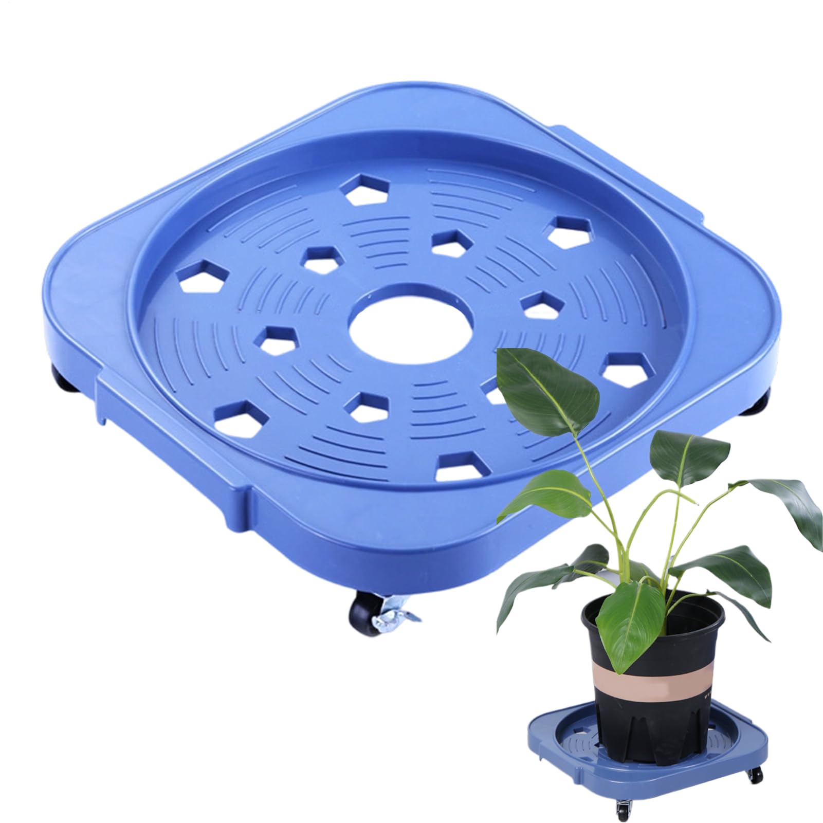 Carrito portacon ruedas con base giratoria ancha antideslizante de 19 litros