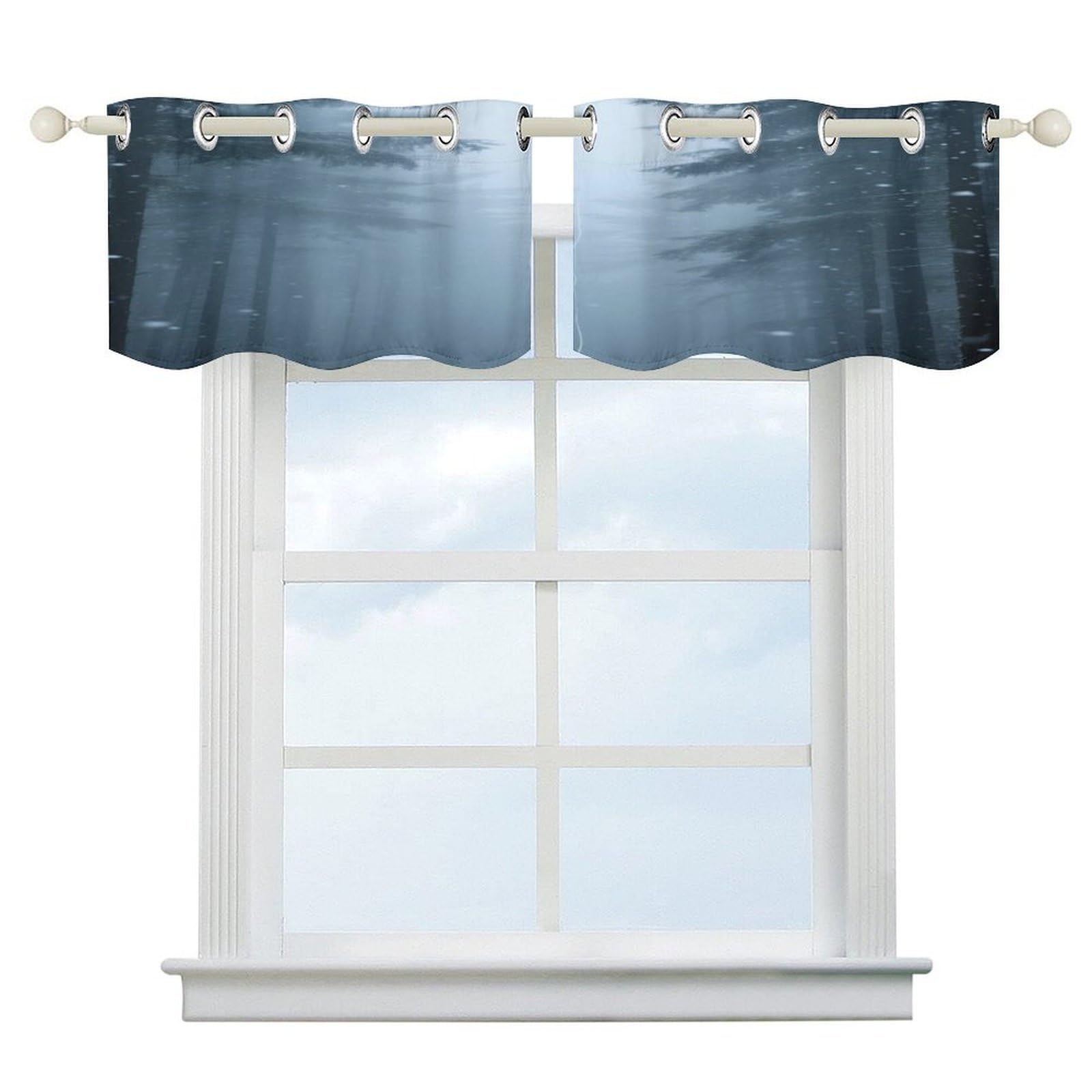 Fekiloot Style Giant Trees Short Curtains Valance Curtain