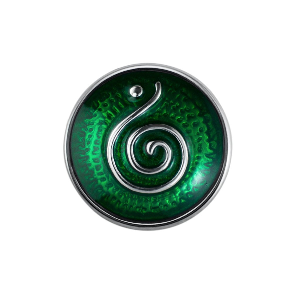 Quiges Damen Click Button 18mm Chunk Grünes Kunsteperle Versilbert Für Druckknopf Zubehör