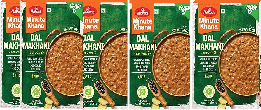 Haldiram's Dal Makhani Ready Meal - 300g (Pack of 5) | Authentic Indian Comfort Food at Your Fingertips | Ready-to-Eat | No Preservatives