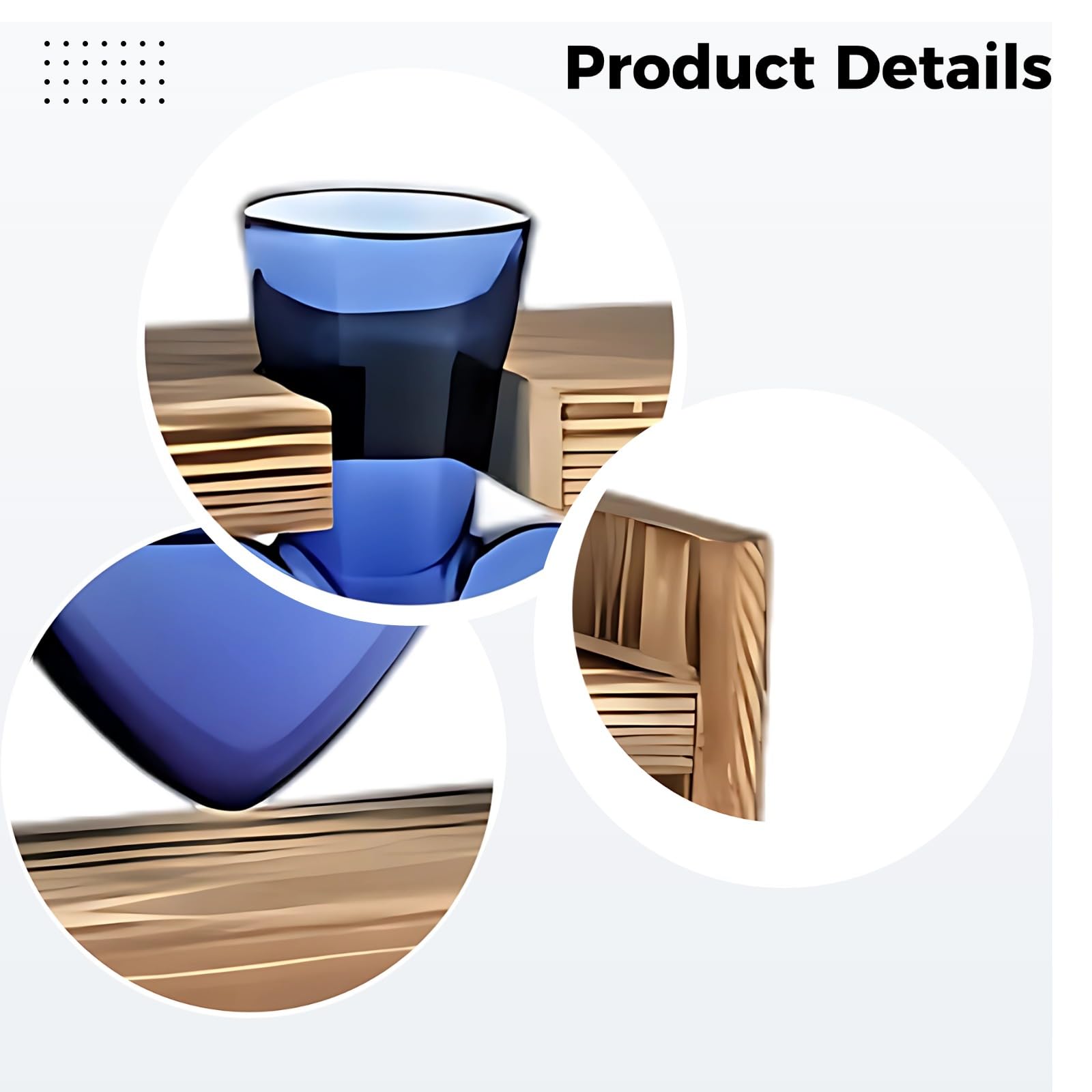 Lot de 3 vases en verre bleu en forme de cœur avec support en bois, stations de propagation pour plantes hydroponiques, centre de table pour décoration d'intérieur, cadeau romantique