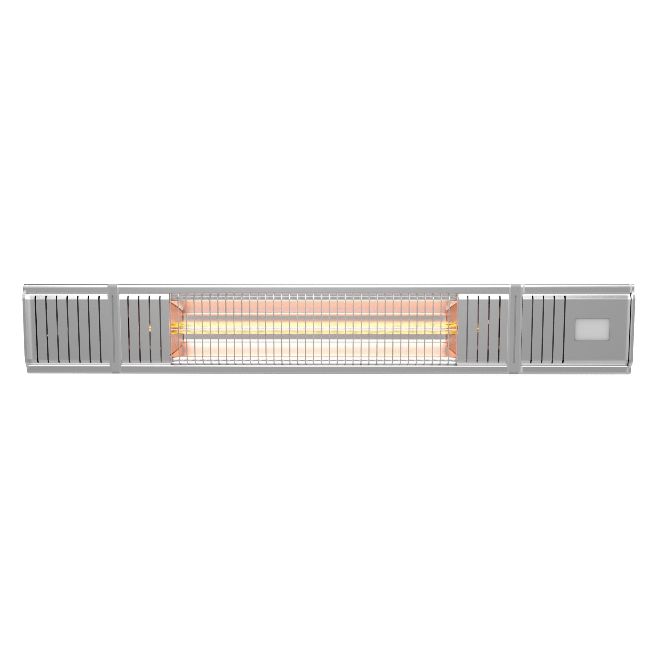 Equip2clean VA-20R Electric Infrared Patio Heater 2KW Wall Mounted IP65 Water Resistant with Remote Control, 24 Hour Timer, 9 Heat Settings | Outdoor Heater for Covered Outdoor Spaces | Silver