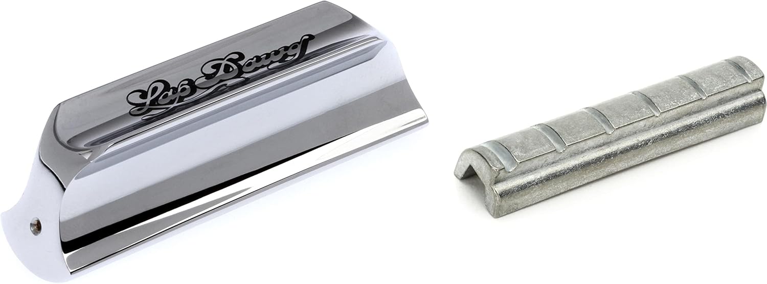 Dunlop 926 Lap Dawg Tonebar Guitar Slide + Grover Perfect Guitar Nut - Height Extender Value Bundle