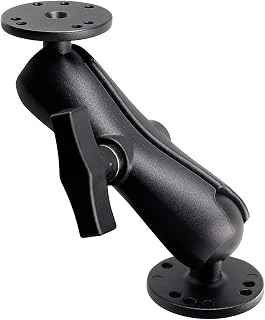 1.5" Double Ball Mount with Two AMPS Round Plates, Truck Holder Mount Heavy Duty, Double Socket Arm with 1.5 inches / 38mm / C Size Ball Adapters, Compatible with RAM, Arkon, iBolt and More