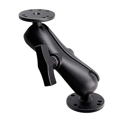 Aluminum 1.5" Double Ball Mount with Two AMPS Round Plates,