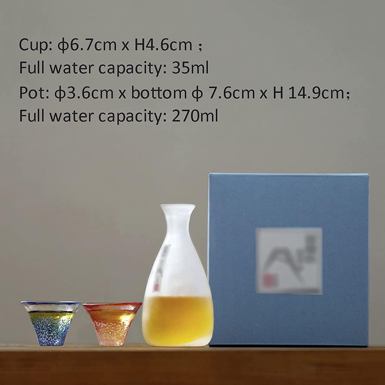 Juego De Sake Japonés Conciso, Olla para Sake, Taza De Sake De Vidrio Transparente, Ideal para Fiestas En Casa Y como Regalo.