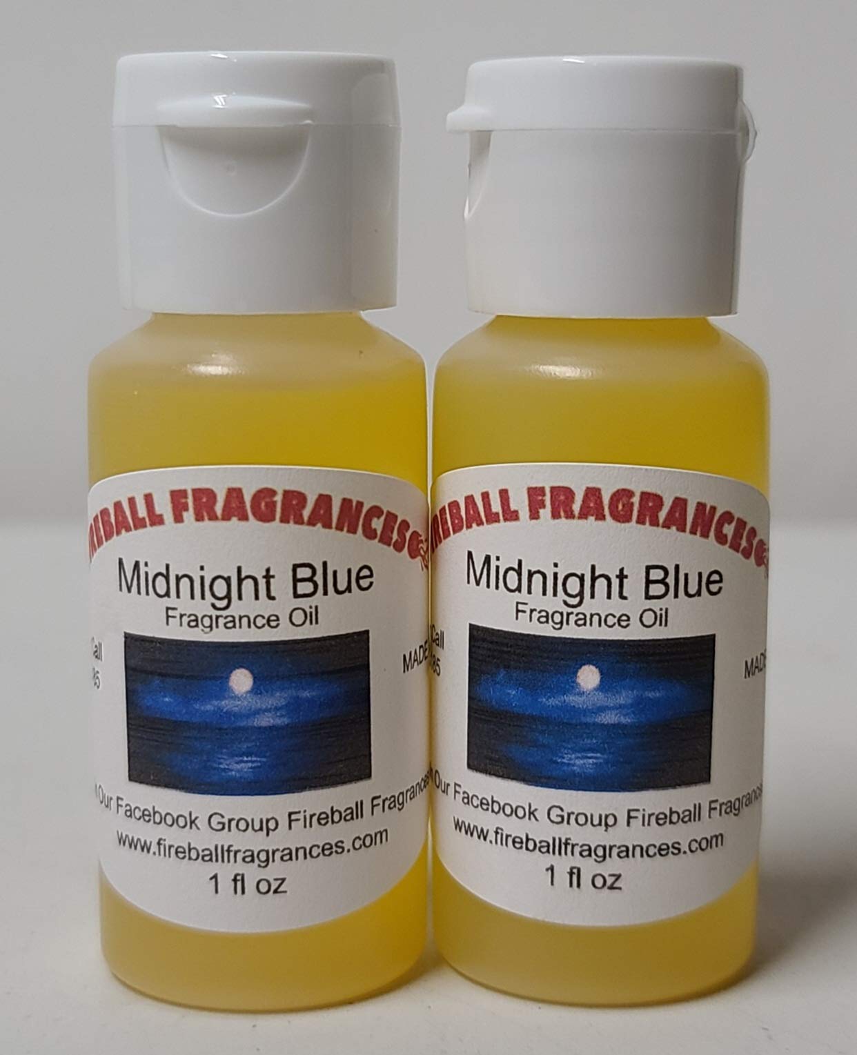 2 Pack of Midnight Blue ~Blueberry Citrus Scented Oils by Fireball Fragrances - 1 Oz Bottles