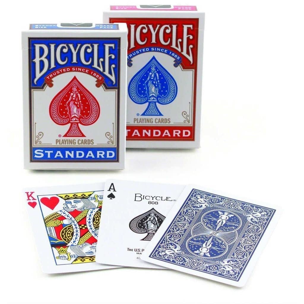 Bicycle Playing Cards: - Standard Index Red/Blue/Black Mix