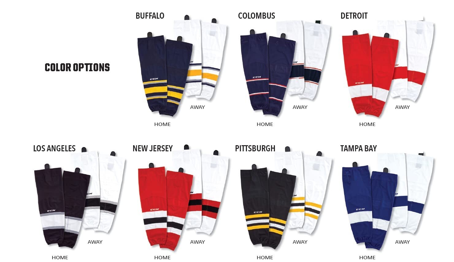 CCM Chaussettes SX8000 Game Socks NHL Teams