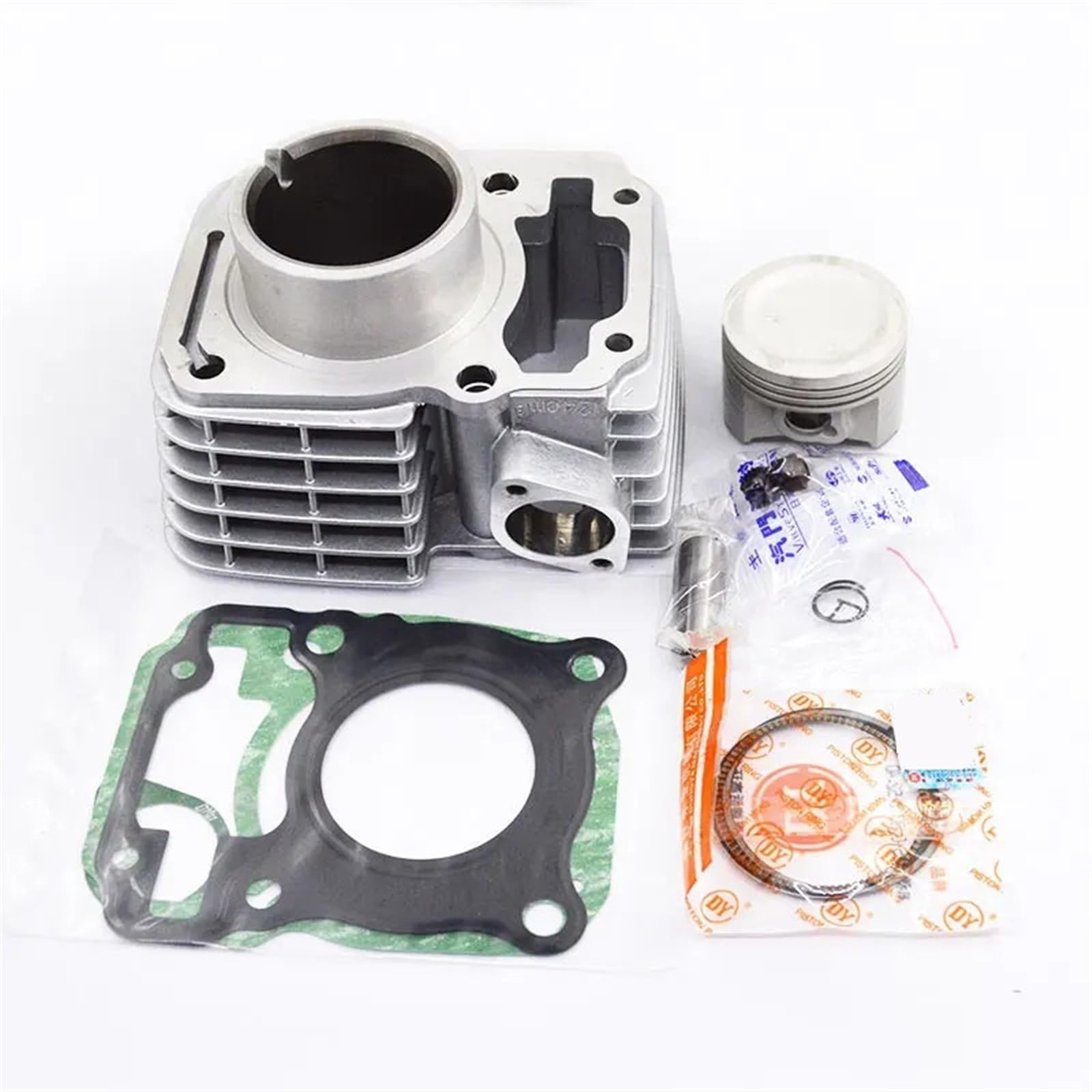 PIEZA DE RECAMBIO Kit de juntas de pistón Fits cilindro de motocicleta, estándar, 63,5 MM, diámetro grande, compatible con CB 125 F CB125F GLR125 GLR 125 GLR1251WHF LWH 1WHH WHH(52.4mm 125cc Silver)
