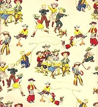 Little Buckaroos Western Heavy Gift Wrapping Paper -Two 30 In x 6 Ft Sheets