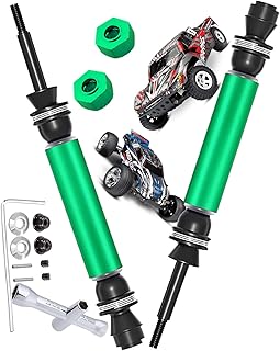 2pcs Upgrades Part Rear Drive Shaft CVD for 1/10 Traxxas Slash 2WD 4x4 VXL Platinum Ultimate,Rustler VXL 4X4 2WD Stampede VXL 4X4 2WD Hoss VXL,ARRCat RC Hop-Ups Parts,Green(More Power)