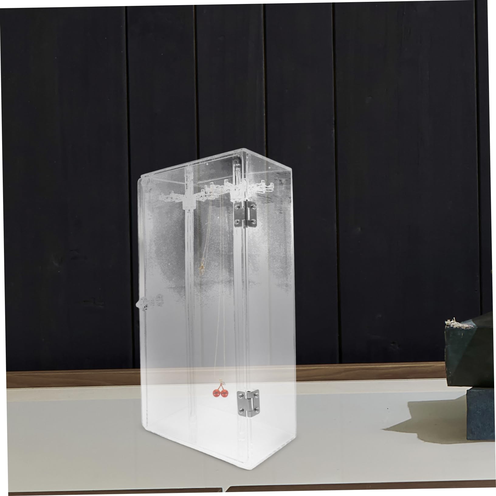 SOLUSTRE Drehbarer Schmuck-organizer Aus Kunststoff Halskettenhalter-display Ringständer Organizer Für Schmuckschatullen Geeignet Für Kommode Badezimmer Waschtisch