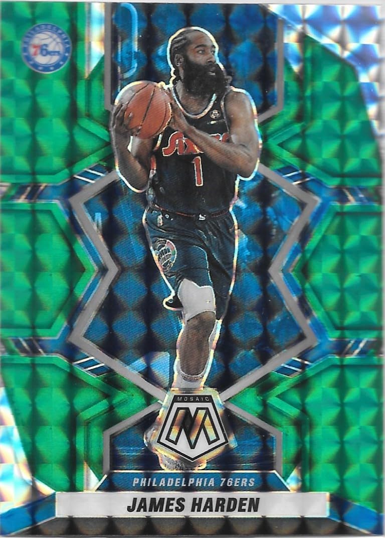 Amazon.com: James Harden 2021-22 Mosaic Green Card #27 : Sports