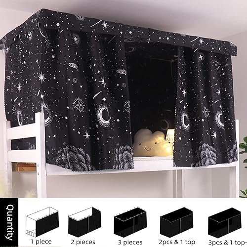 Vista 26 de JIAHG Cortinas de litera para dormitorio de estudiantes, cortinas de cama individual, cortinas de sombreado a prueba de polvo, cortina de ventana