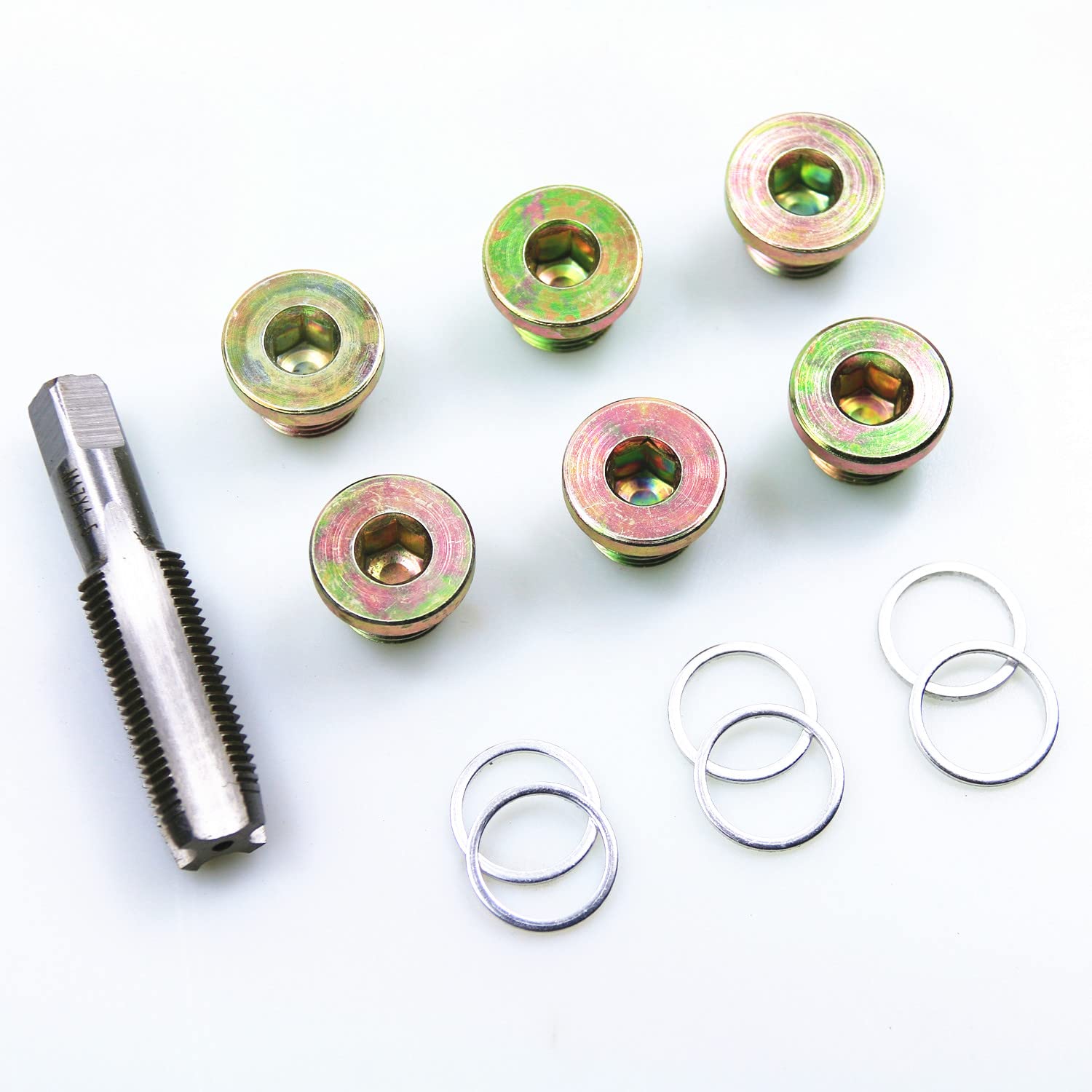 M17x1.5MM Bouchon de vidange d'huile Kit de réparation de Filetage | de Robinet Vis de Carter d'huile Outil de rechapage