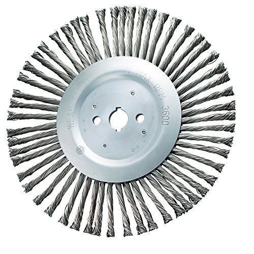Image of Mercer Industries 185010 - 12 inch x 3 /8 inch x 1 inch Expansion Joint Wire Wheels, .035 Carbon Steel Wire (3 pack)