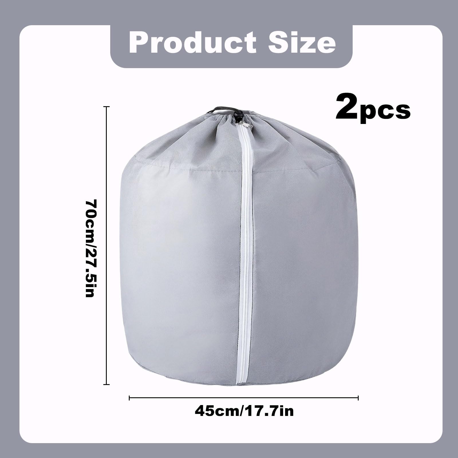Protector térmico para macetas, 2 bolsas protectoras para plantas en macetas, con cremallera y cordón, protección de invierno para plantas en macetas, doble aislamiento para plantas y raíces