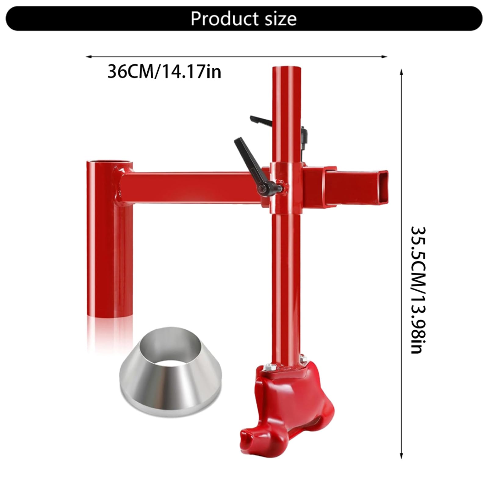 Set di adattatori per smontagomme per impieghi gravosi Maniglia estesa Leva Design Strumento di rimozione Strumento manuale per manutenzione automatica Set di riparazione in acciaio al