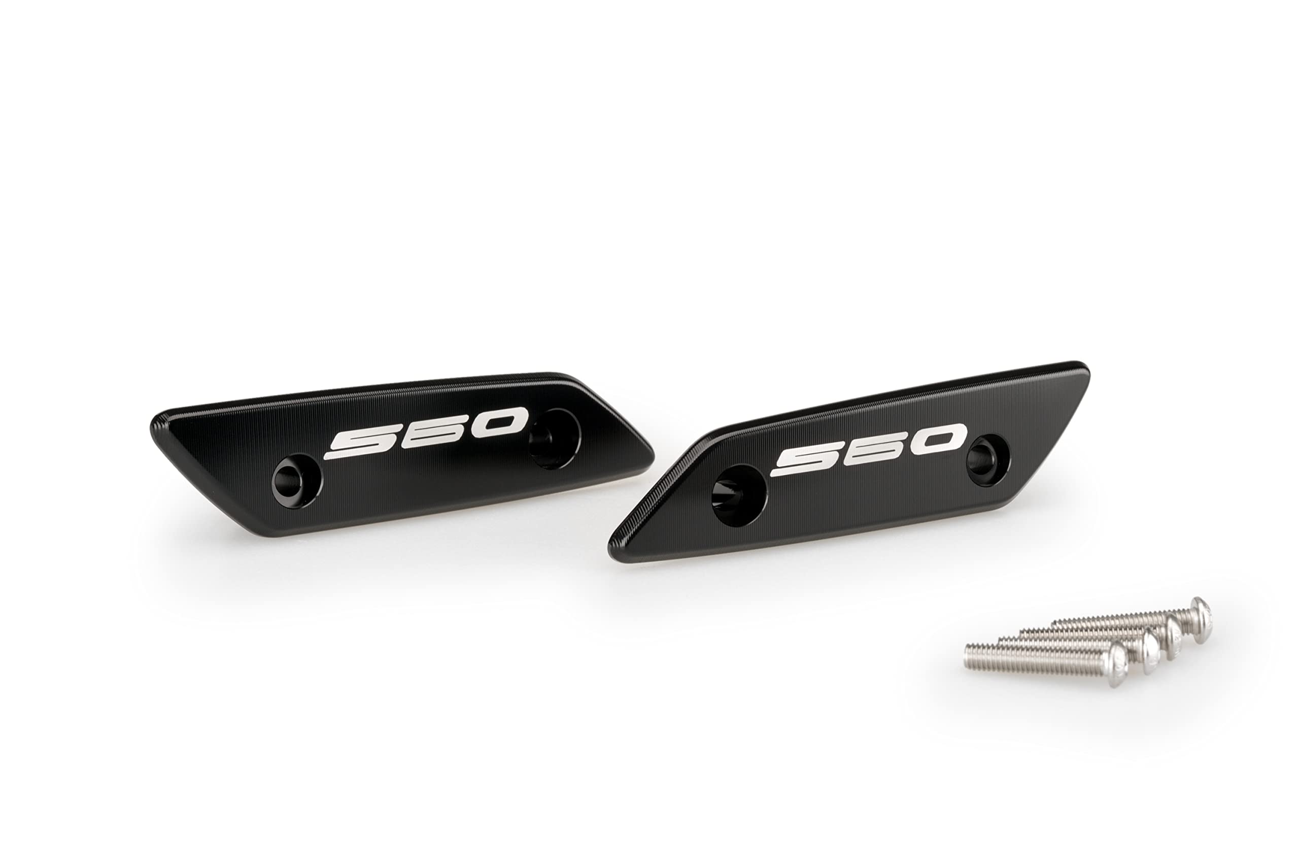 Puig Aluminium Mirror Caps | Black | Yamaha TMAX 560 2022>2024