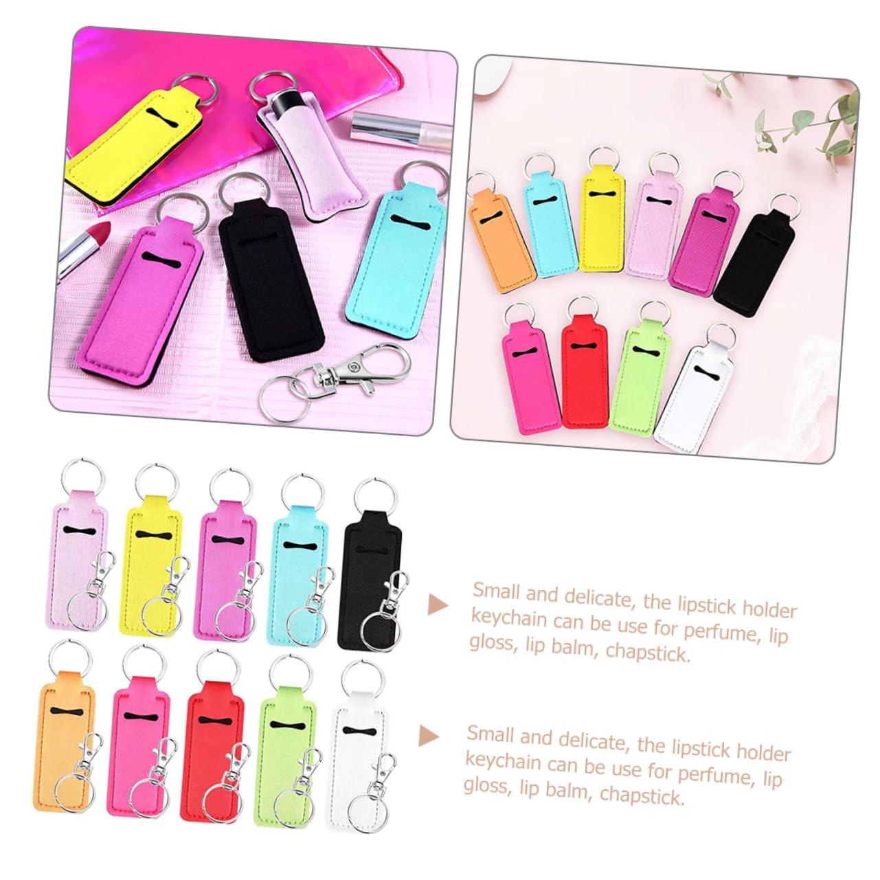 Healeved Lippenstiftetui Make Up Staubdicht Süßer Schlüsselanhänger Lippenstift Organizer Tubenhalter Tragbare Lippenstifthülle Schlüsselanhänger Lippenstift Schlüsselanhänger