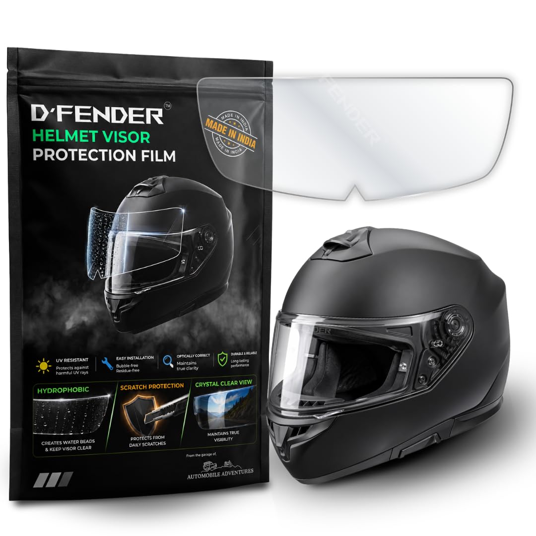 D'FENDER Helmet Visor Protection PPF | Self-Healing Clear Film | UV Resistant | Scratch Resistant-image-19