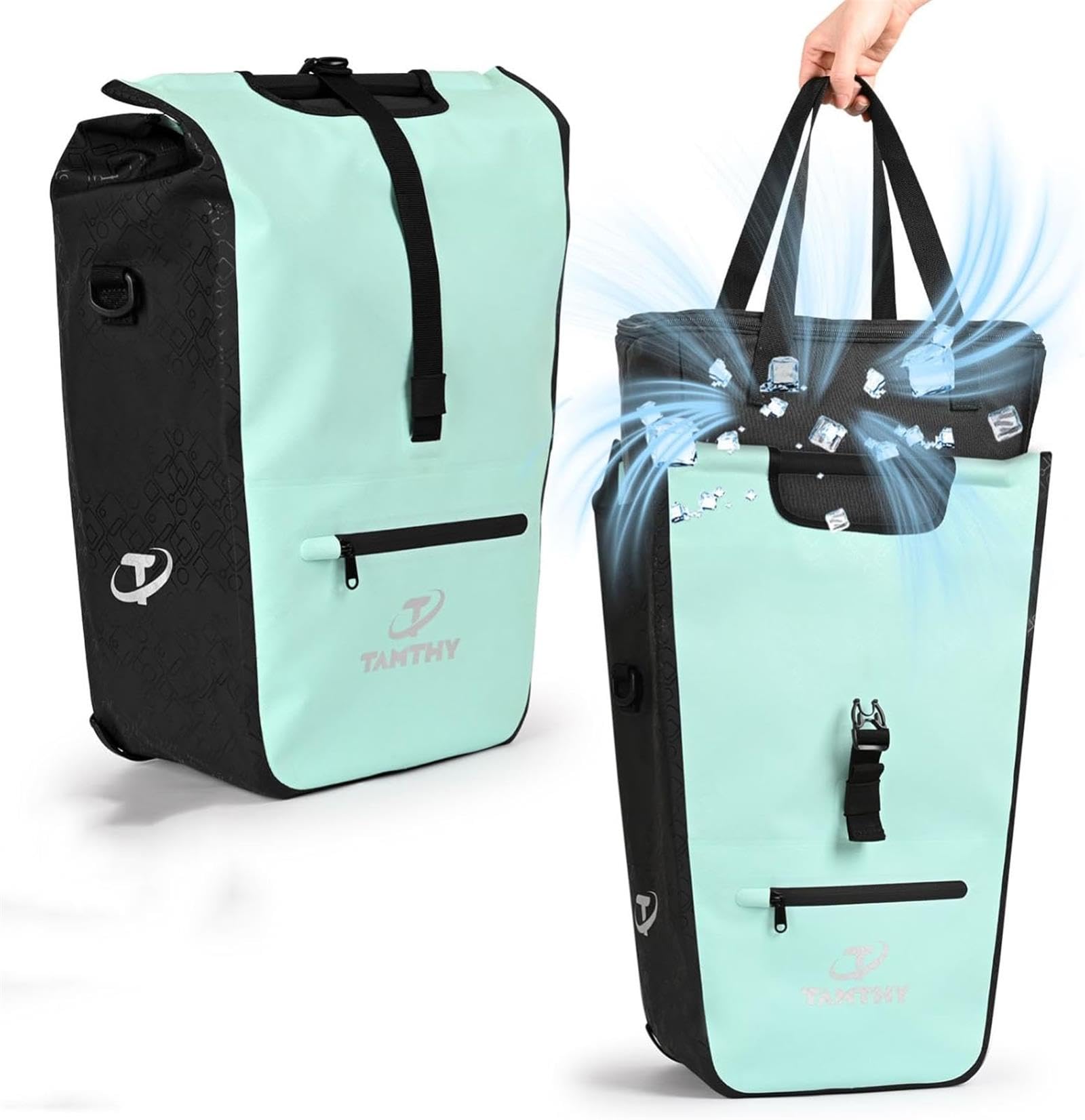 Sacoche Velo Porte Bagage Arriere avec Insert Réfrigérant Amovible