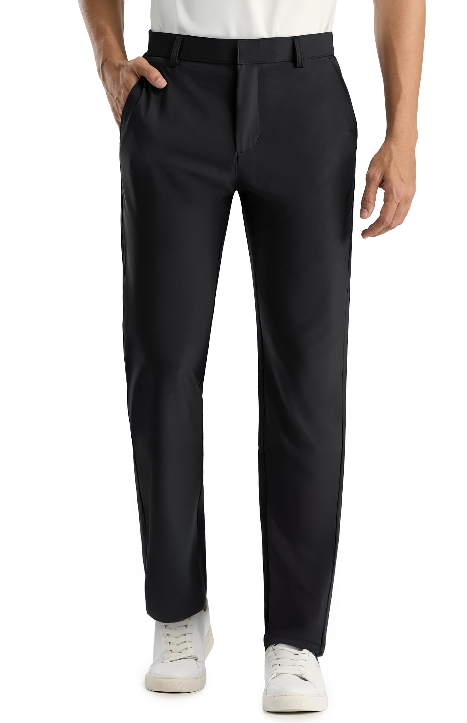 MIER Mens Stretch Golf Pants - 30 Lightweight Work Dress Pants Classic Fit Casual Slacks Business Trousers with