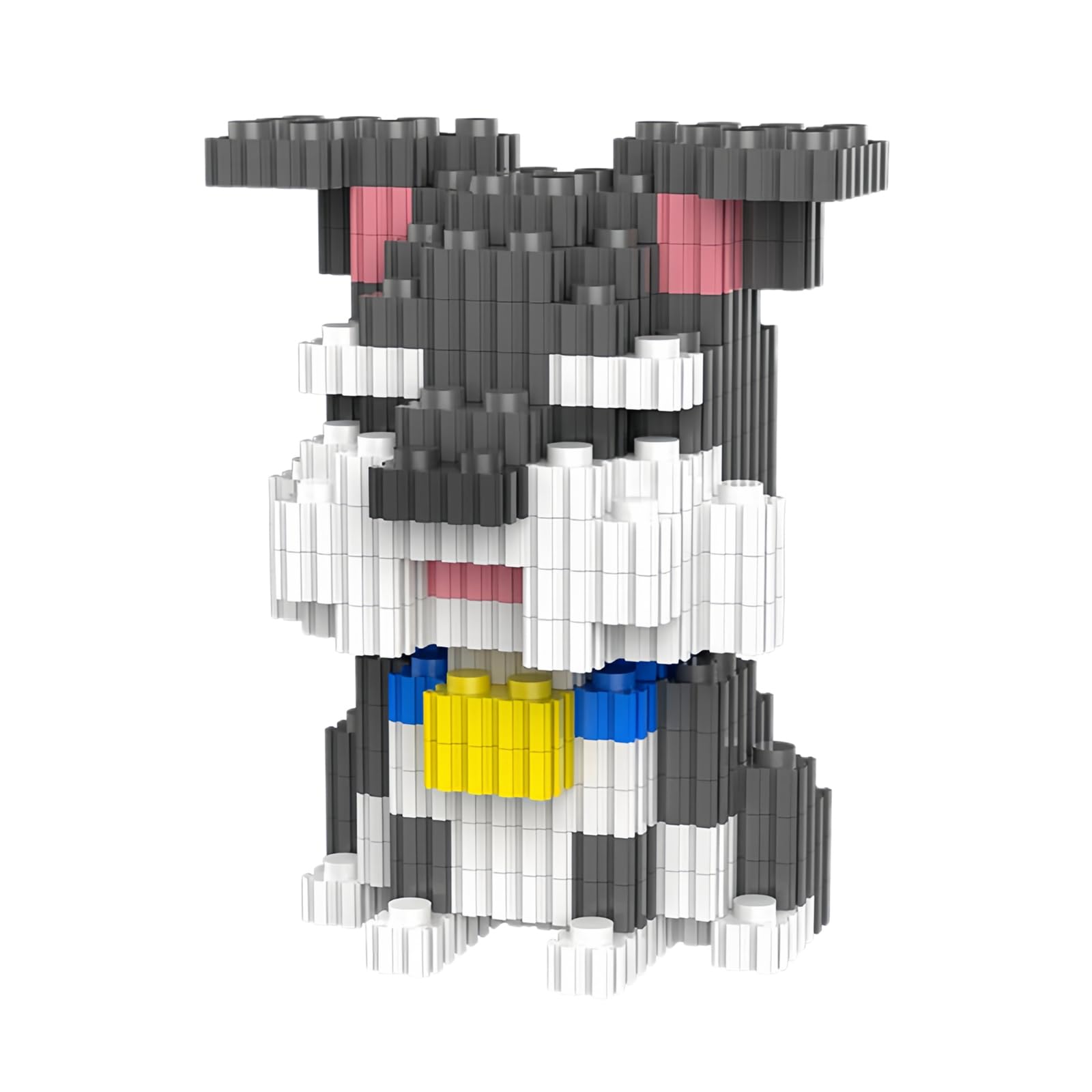 NOOLY Micro Dog Building Blocks, Pet Bricks Sets for Adults and Boys Girls CLJM-01 (Schnauzer), Multicoloured, Small