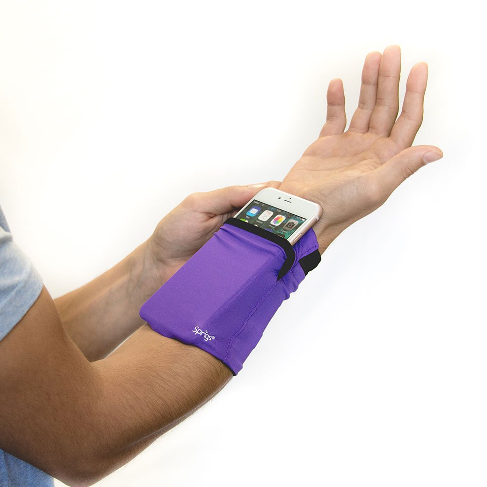 Sprigs Banjees Pocket Wrist Wallet Purple Black One Size