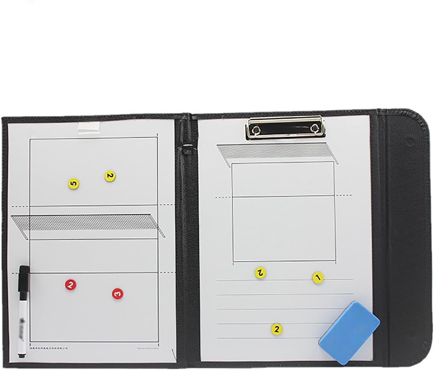 Volleyball Coaching Board, Volleyball Dry Erase Board for Coaches, Double-Sided Use, Foldable Design, Lightweight, for Training